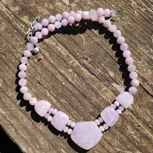 Jay King DTR mine finds Lavender Kunzite Necklace 925 Sterling Silver 18"